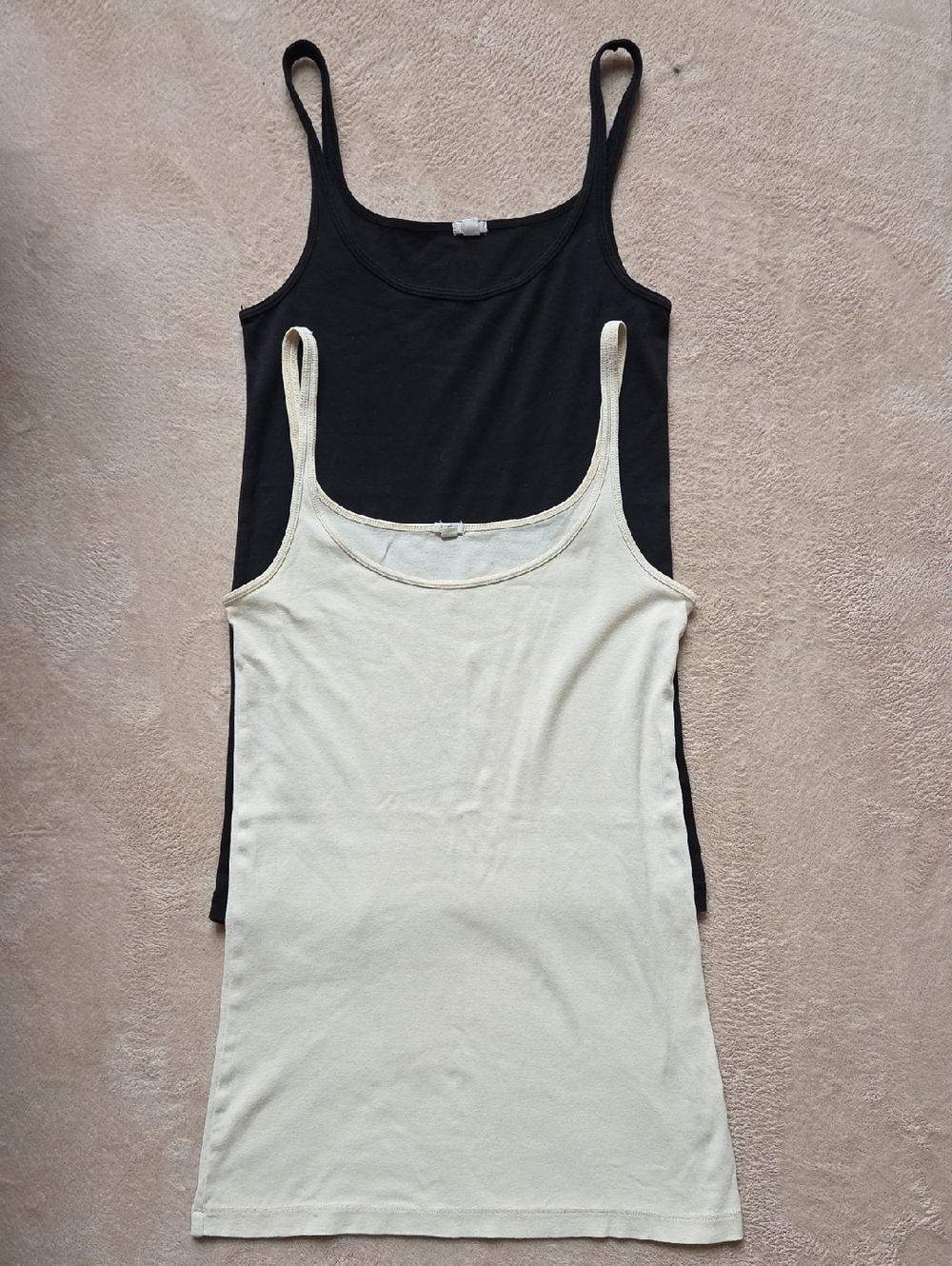 J. Crew Scoop Tank Top Cotton - Black & Cream Medium  92098